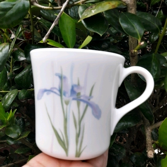 Vintage Mug Corning Ware Blue Iris Flower Rare - Picture 4 of 15